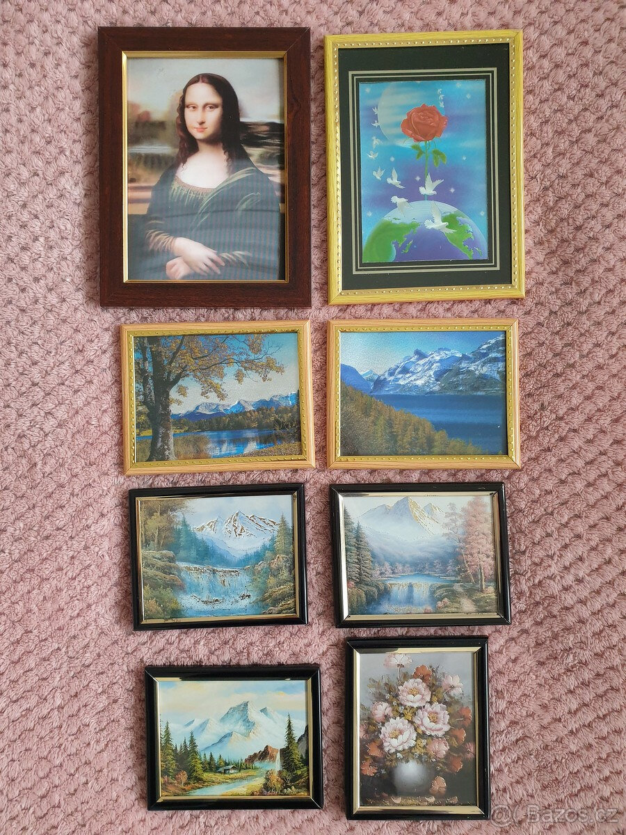 Obrázky dekorace krajinka hory květiny Mona Lisa