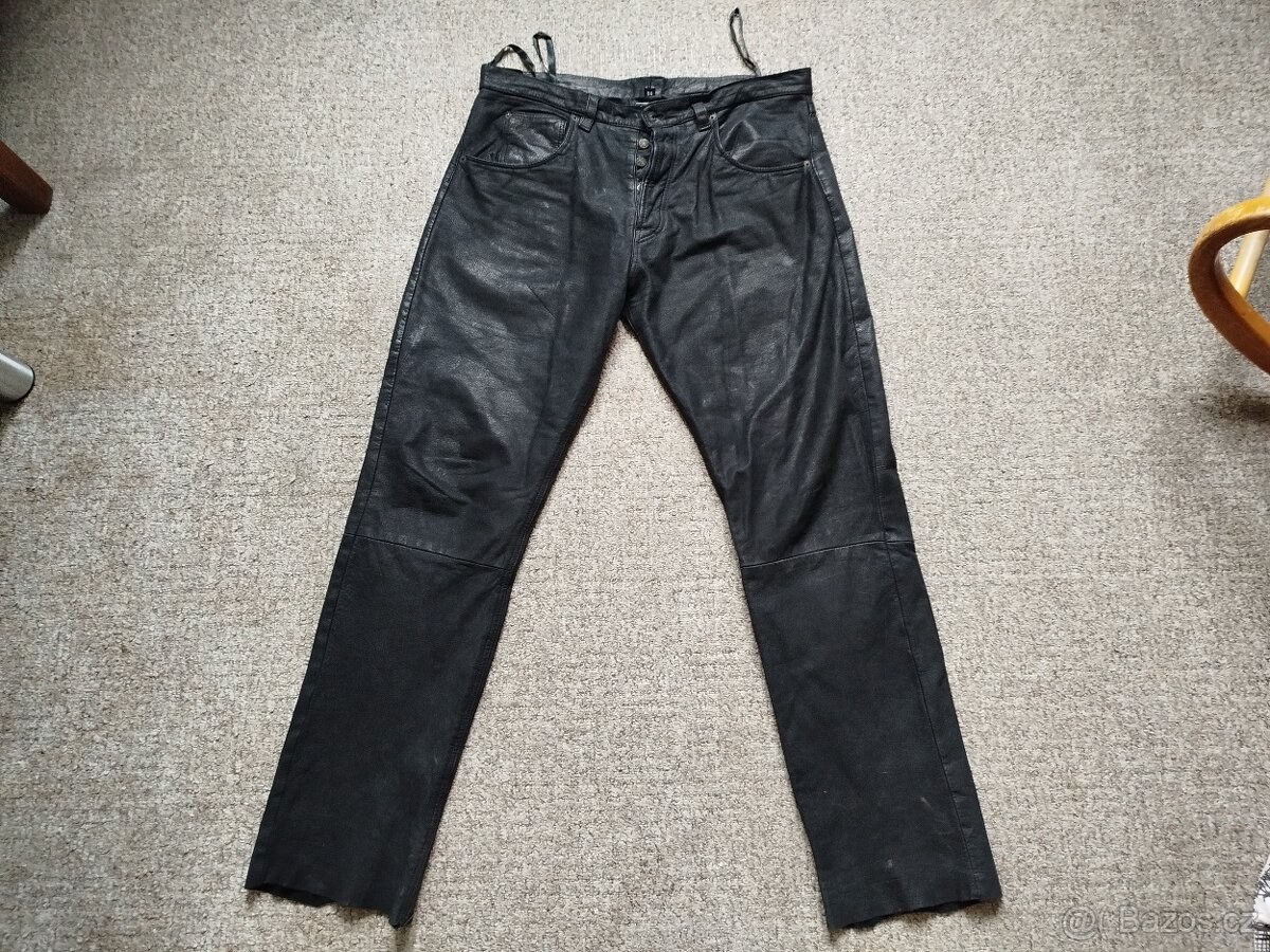 Kožené moto kalhoty 54