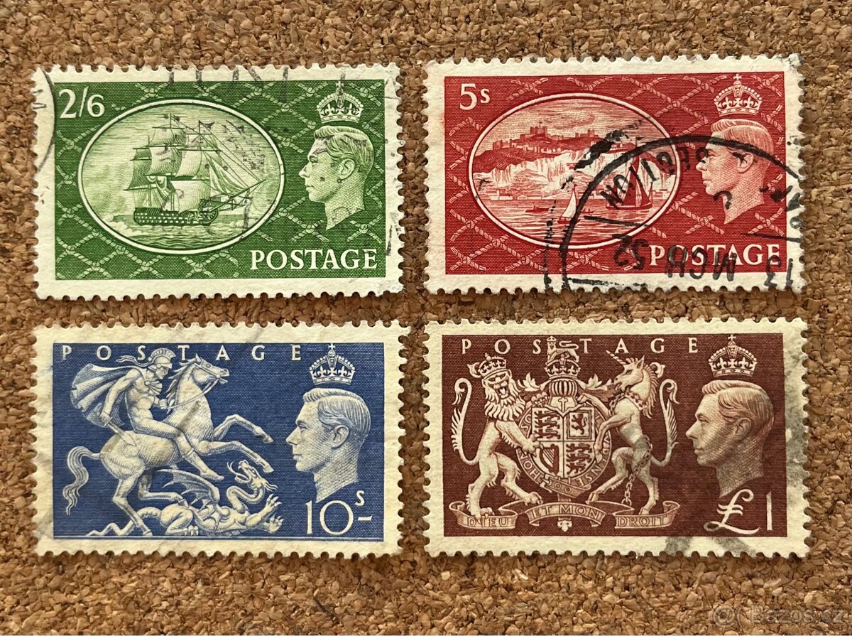 Známky Anglie 1951, George VI