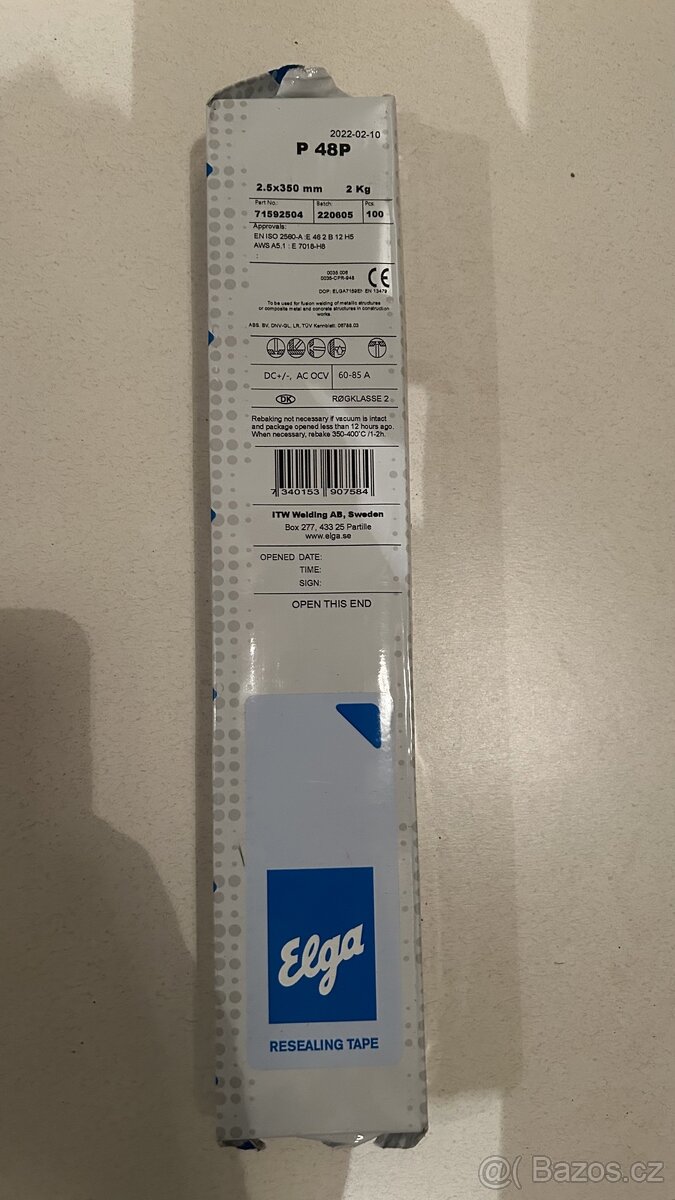 Svareci elekttrody ELGA profesionalni 2 kg nerozbalene