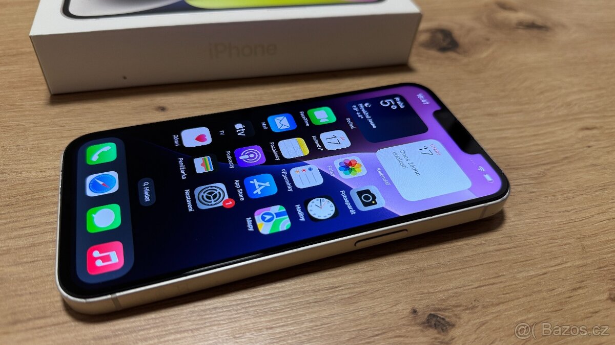 Apple iPhone 14 128GB, příslušenství, 8400Kč
