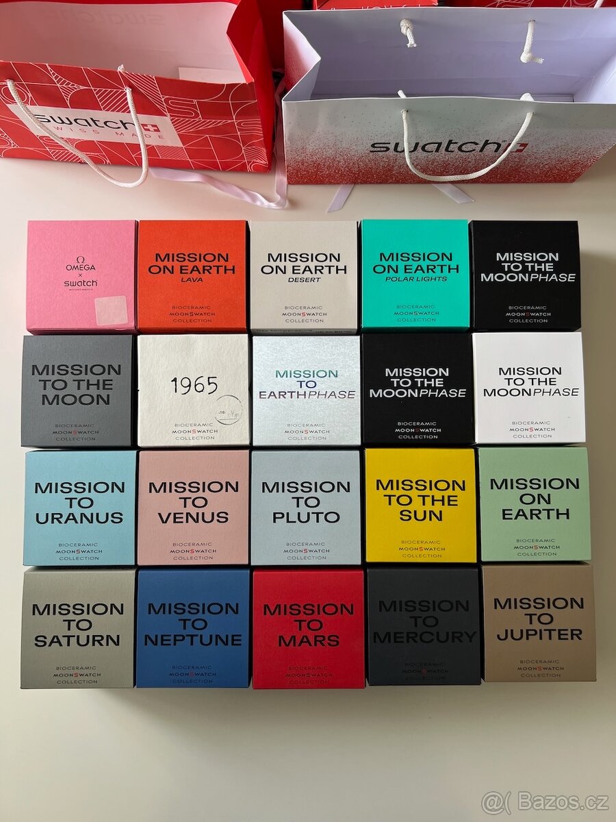 moon swatch omega velká kolekce