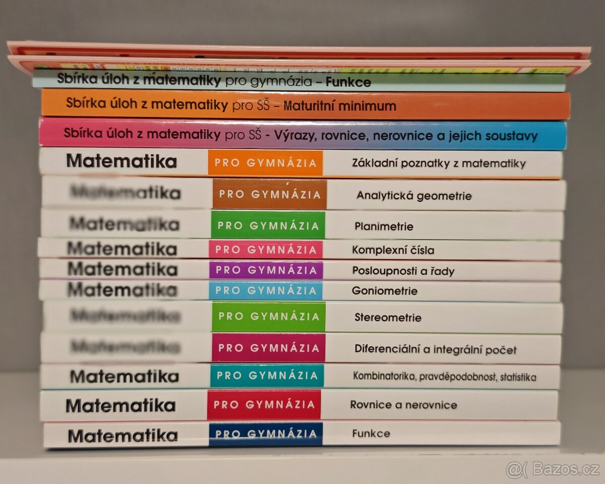 Učebnice MATEMATIKY PRO GYMNÁZIA 14 ks - kolekce Prometheus