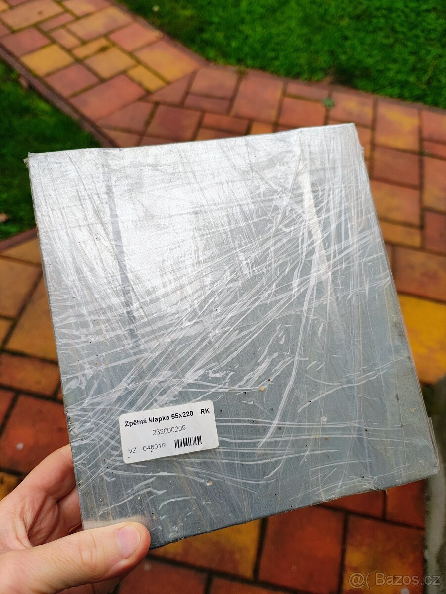 Zpětná klapka 55x220, pozink, NOVÁ, nepoužitá