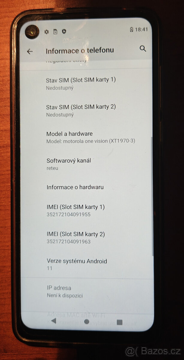 Prodám mobil Motorola ONE VISION