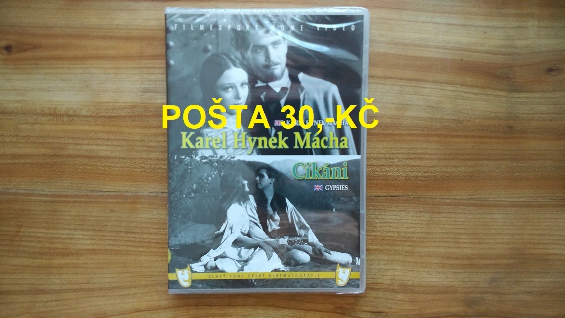 Nové DVD Karel Hynek Mácha 1937 + Cikáni 1921, 2 filmy SLEVA