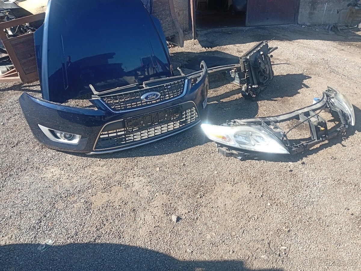 FORD MONDEO MK4 RV 2009 PŘEDEK, KAPOTA, BLATNÍKY, NÁRAZNÍK