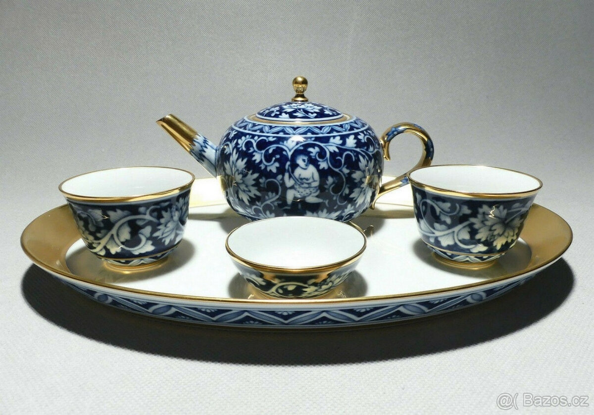 Meissen Tea Dejeuner Chinese with Floral Tendrils Limited Sp