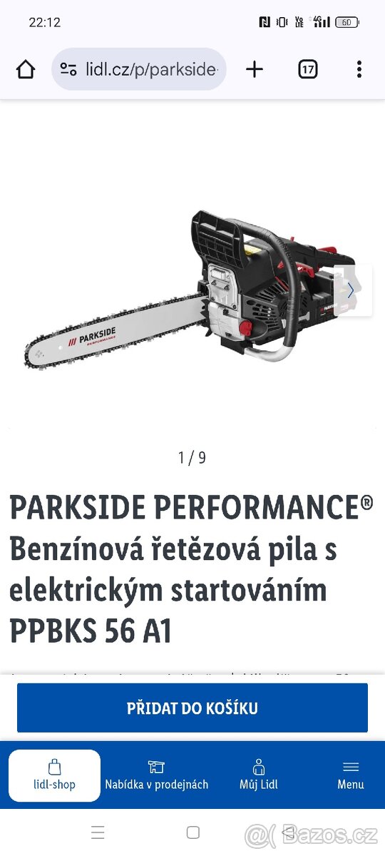 Motorová pila parkside PPBKS 56 A1