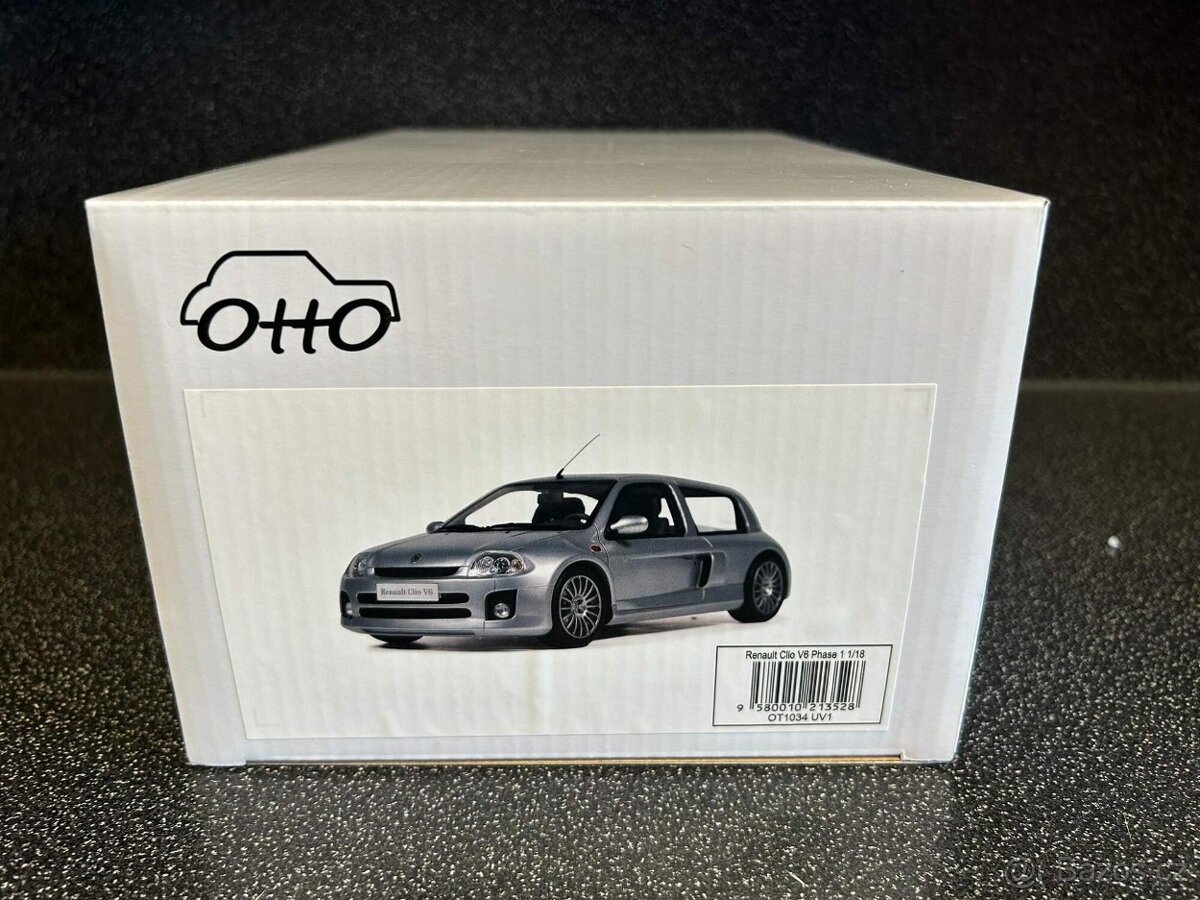 Renault Clio V6 Phase 1 Silver 2001 1:18