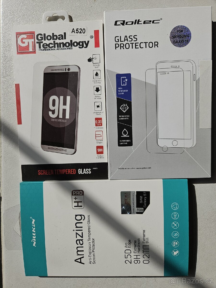 Ochranne sklo na Samsung A5 (2017), S7 a S9