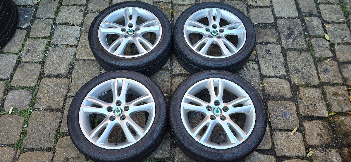 16" lité disky Škoda 205/45/16 5x100, 6,5x16",ET43 -zašlu