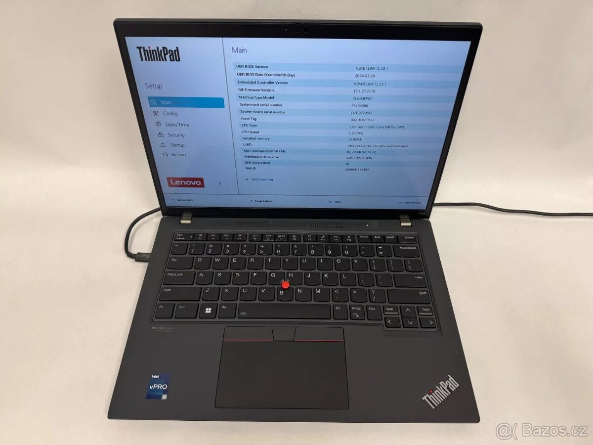 T14 Gen 3 s dotykem- ZÁRUKA (i5 1245U,16GB,256GB)