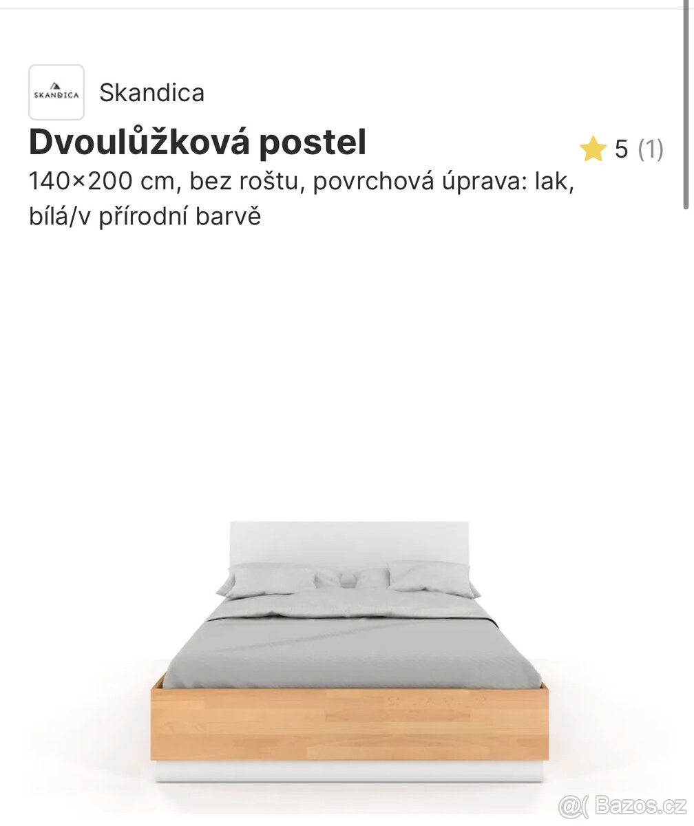 Manželská postel 140x200