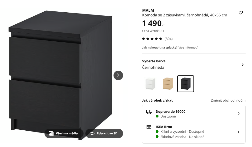 Noční stolky IKEA Malm