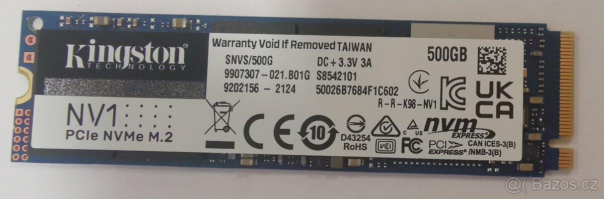 Kingston NV1 500GB - prakticky novy