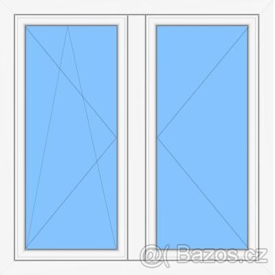 PLASTOVÉ OKNO OS+O 150X150CM STULP BÍLÉ