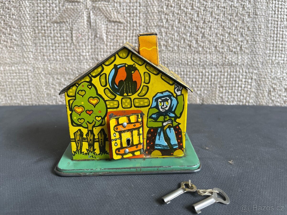 Retro plechová pokladnička