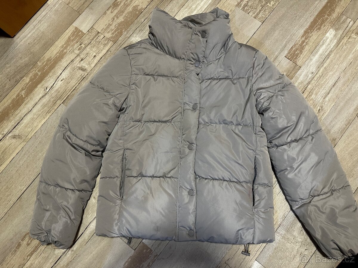 Šedá zimní bunda XS