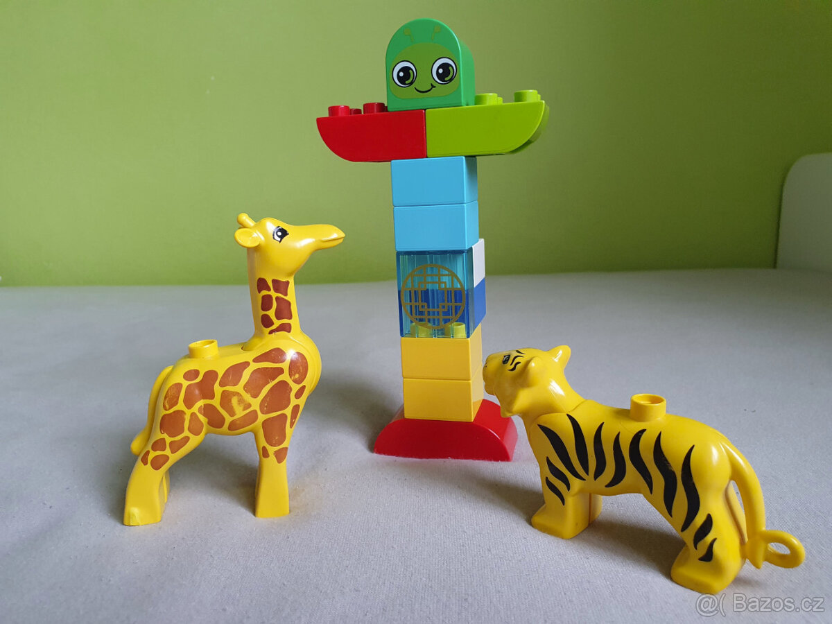 Lego Duplo Velká žirafa a tygr + 11 kostek (vše originál)