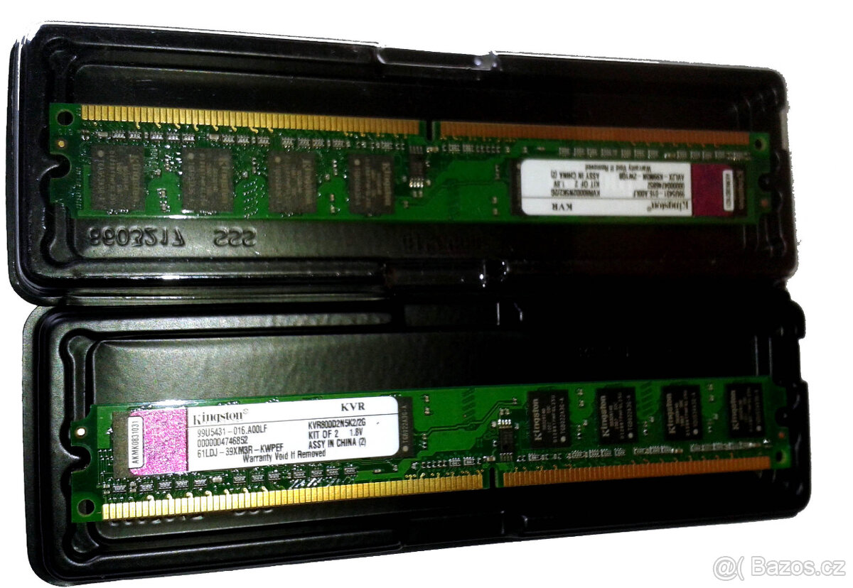 Paměti DDR2-800 DIMM 2x1GB KINSTON