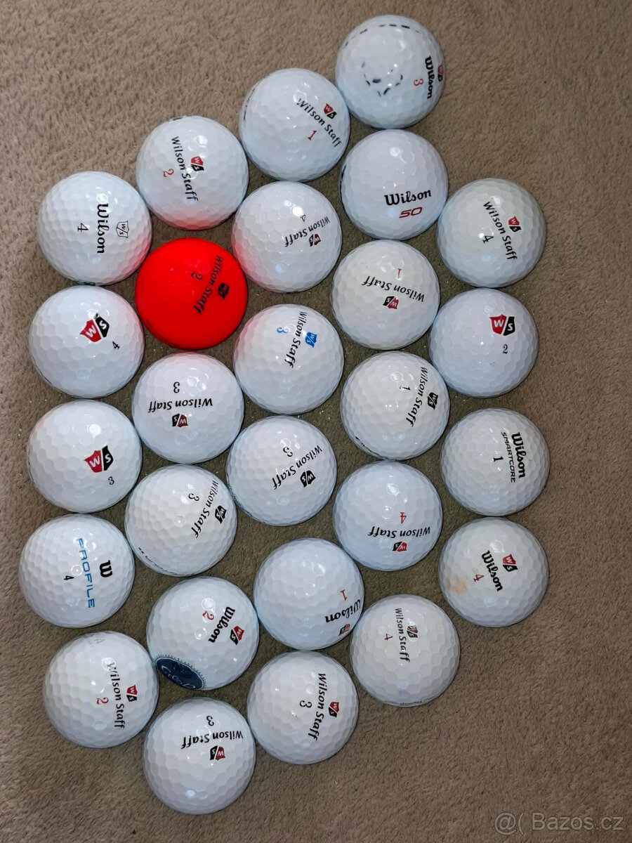 Golfové míčky WILSON 27 ks á 20,- Kč - kvalita