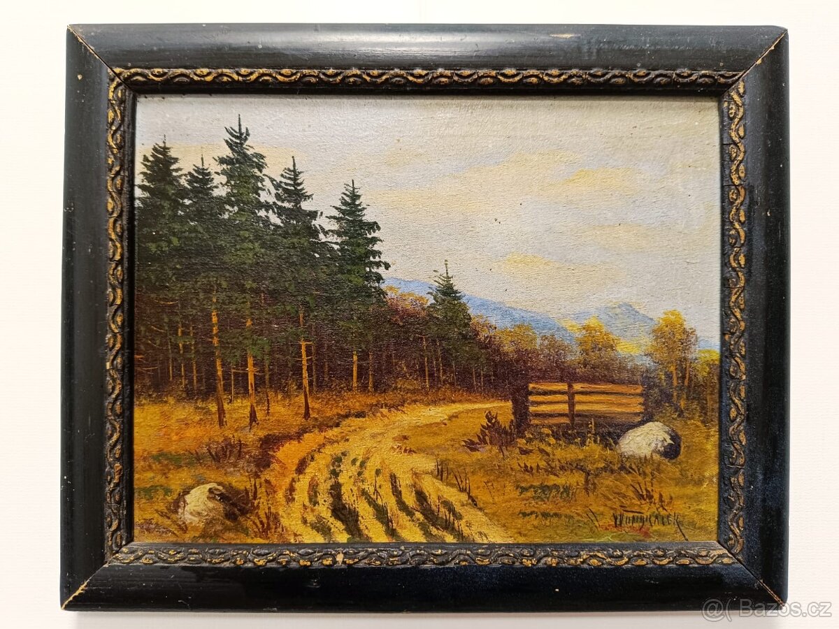 Obraz Vladimír Vondráček, olej na plátně 25x31