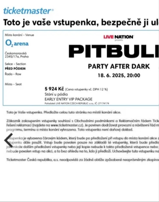 PITBULL PRAHA STÁNÍ U PODIA 3X