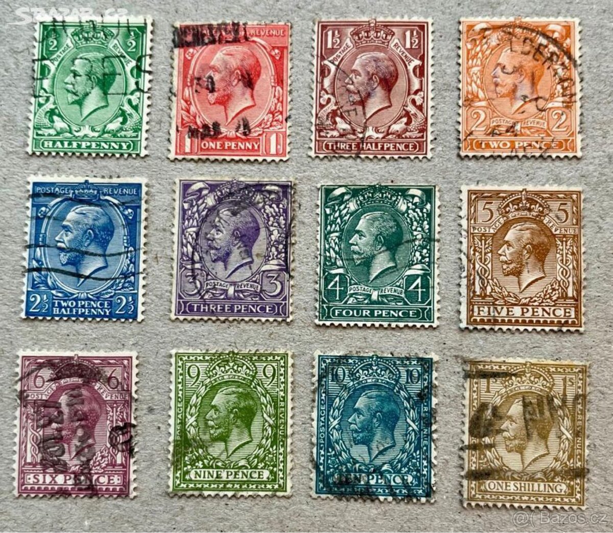 Známky Anglie 1924, Mi. 154/165