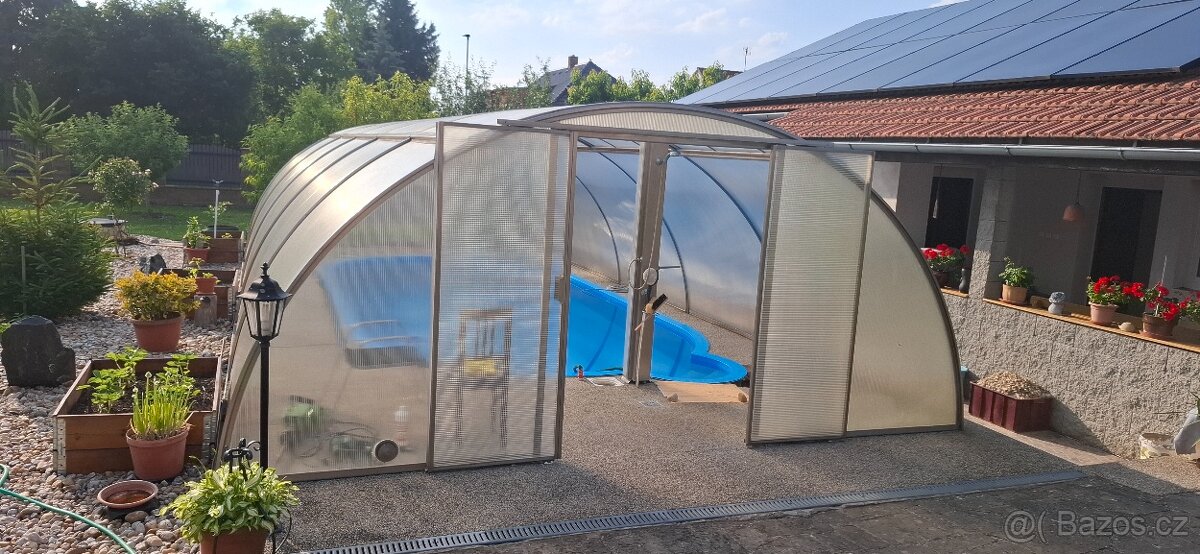 zastřešení bazénu, kryt bazénu, skleník