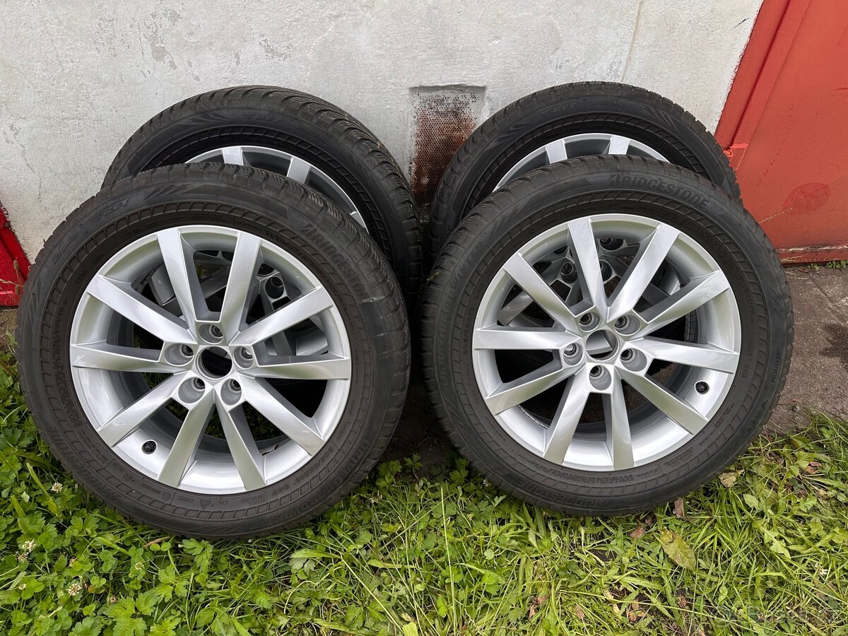 Alu kola R16 5x100 orig.Škoda(zimní pneu)