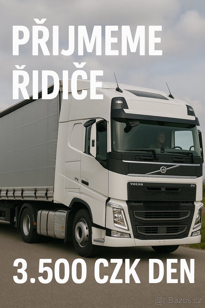 Hledáme řidiče C+E na brigádu 3.500 CZK na den