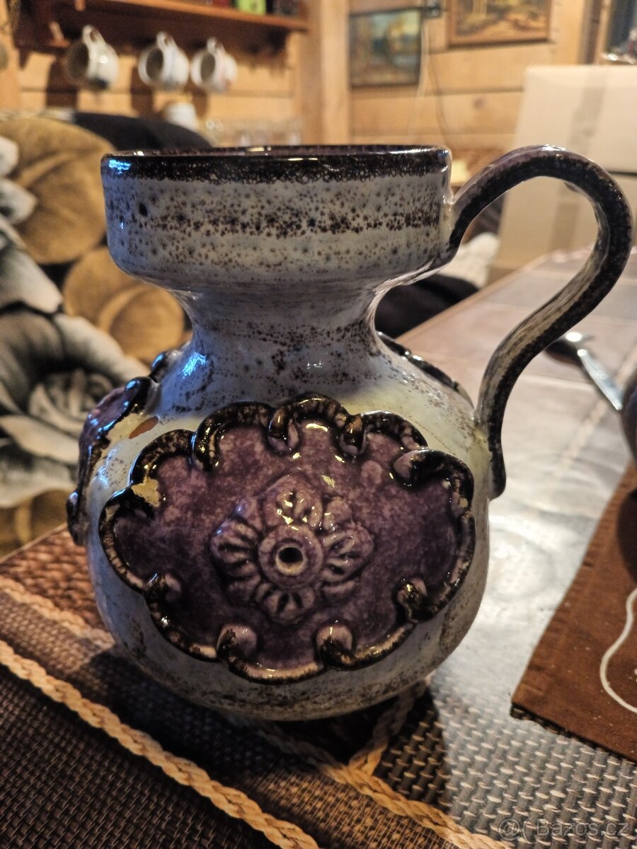 Vázička keramická fialová 16cm