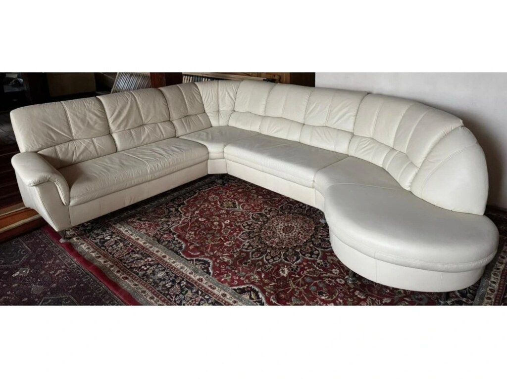 Rohová kožená sedací souprava, 3302