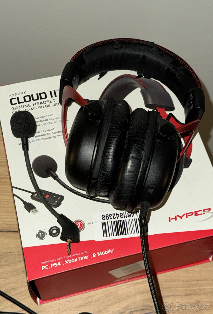Herní sluchátka HyperX Cloud II Red (drátové)