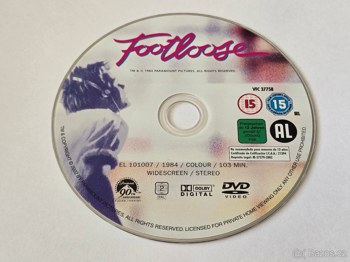 FOOTLOOSE (DVD, CZ dabing) Kevin Bacon,Lori Singer