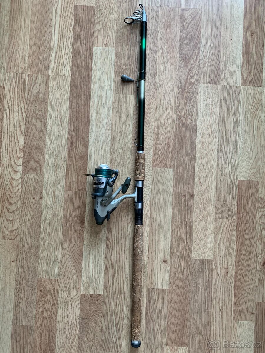 Kaprové pruty značky SPRO a CORMORAN s navijákem + swinger