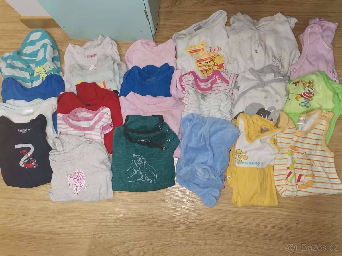 Body dlouhý, krátký rukáv, dupačky, polodupačky, overaly 86