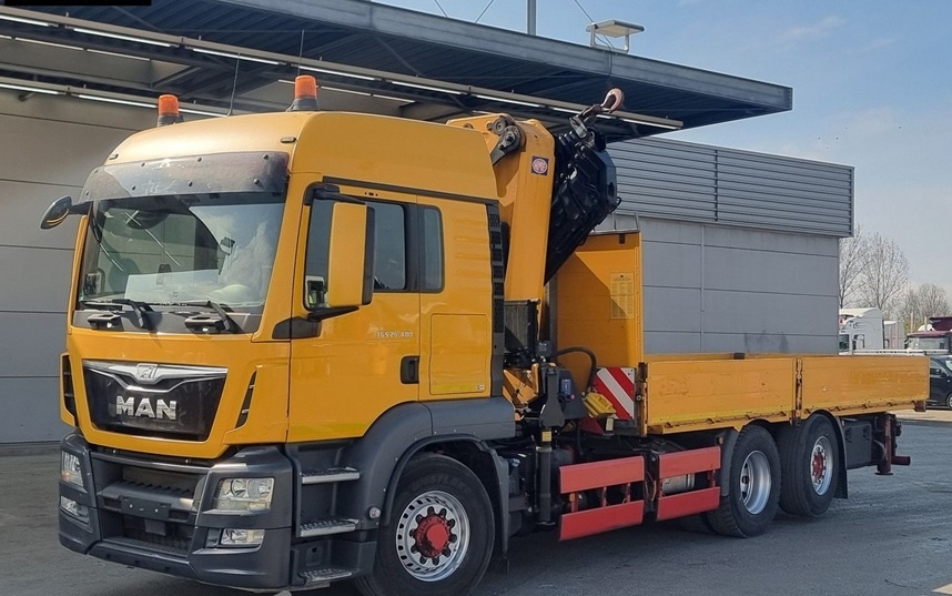MAN TGS 26.480 - 6x4 – Valník + HR-HMF 5020 K6 – EURO 6