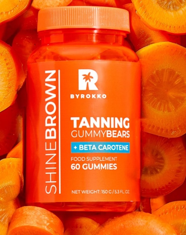 🌴Byrokko Shine Brown beta carotene, gumoví medvídci