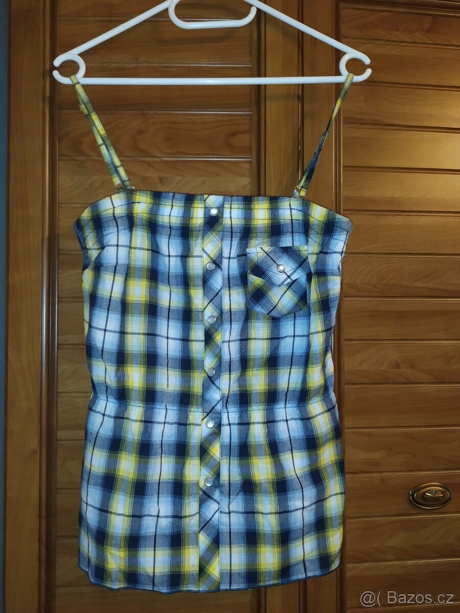 Kostkované halenka/top vel. 34