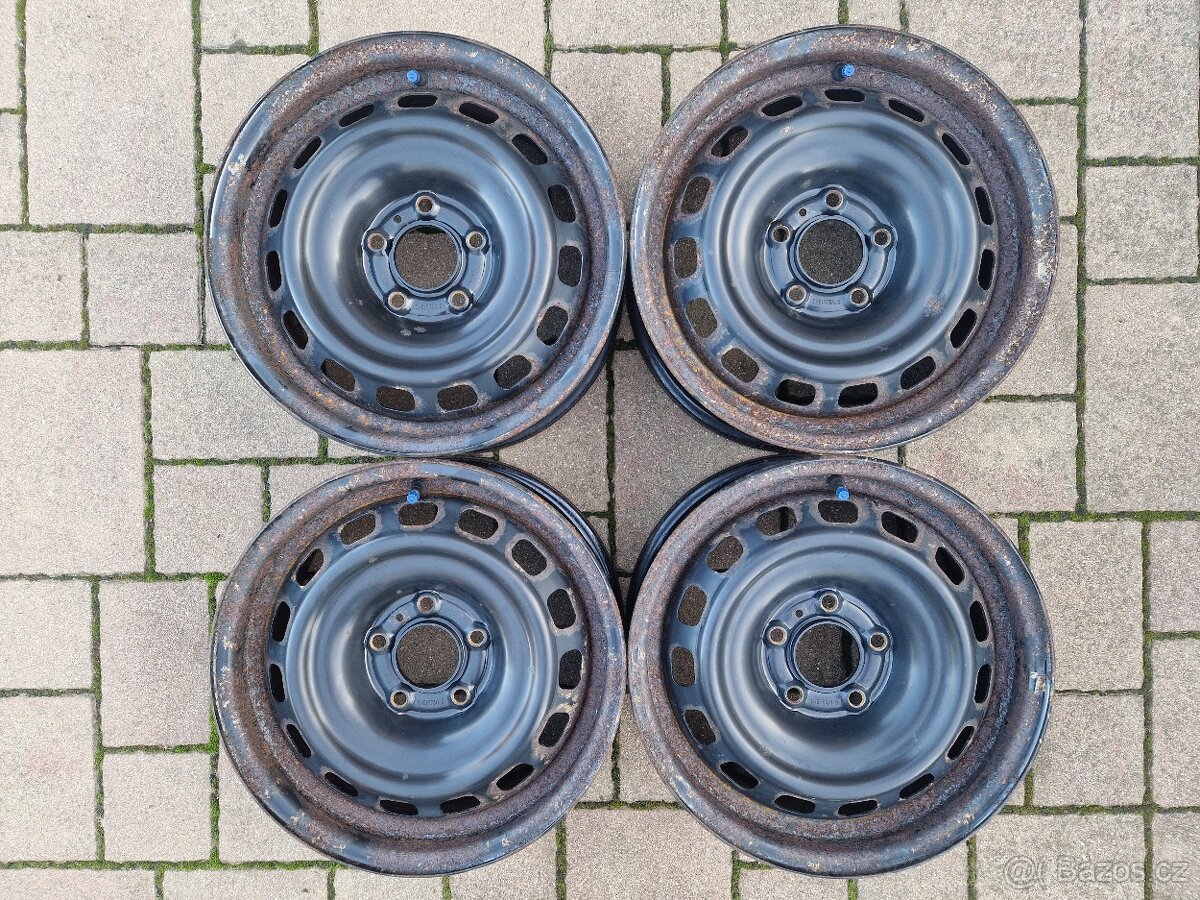 PEUGEOT,CITROEN-PLECHOVÉ DISKY 6,5JX15H2 ET42 SADA 4KUSY