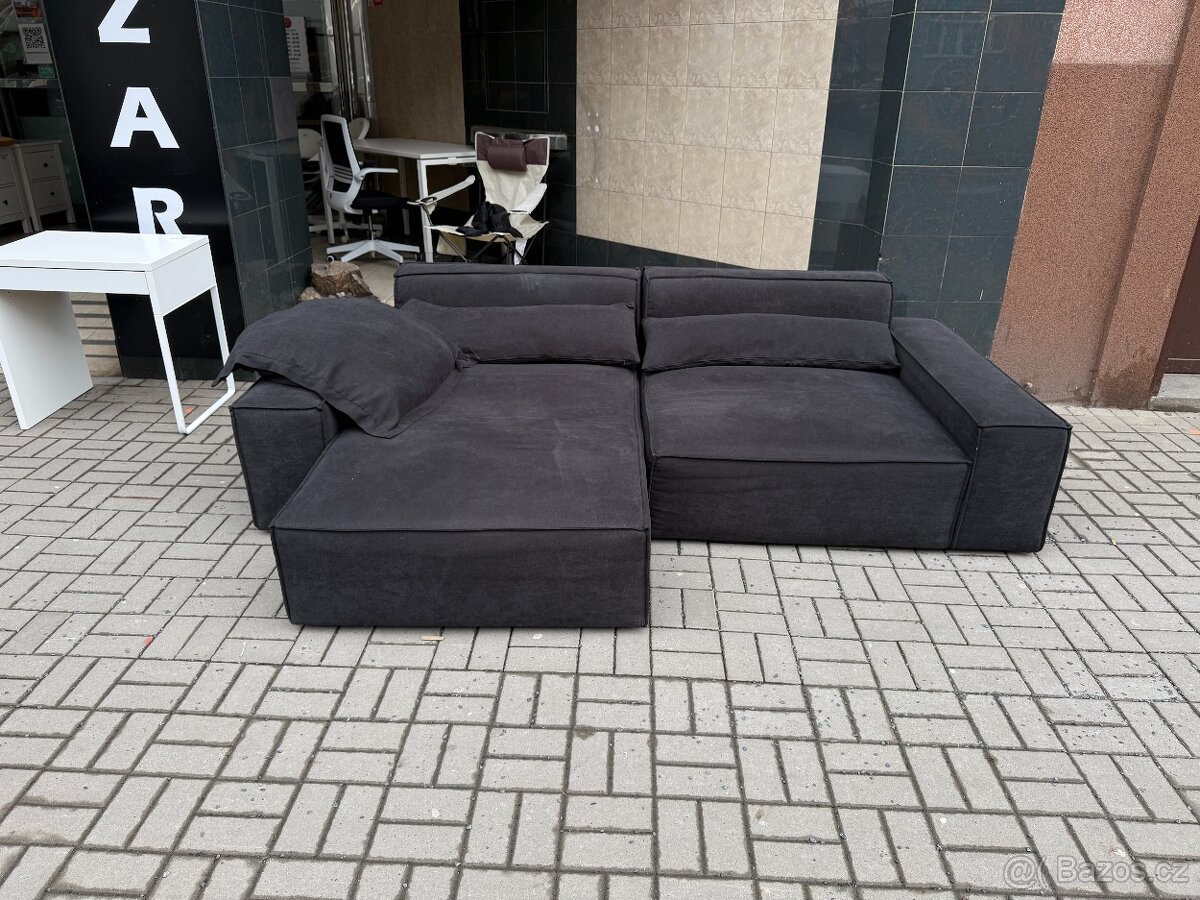 Rohová sedačka variabilní šedá