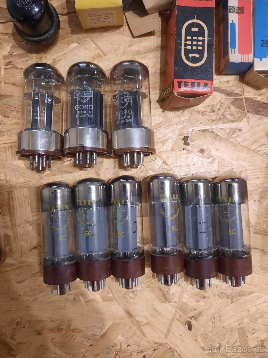 Prodám výkonové elektronky EL34 a MULLARD 6080