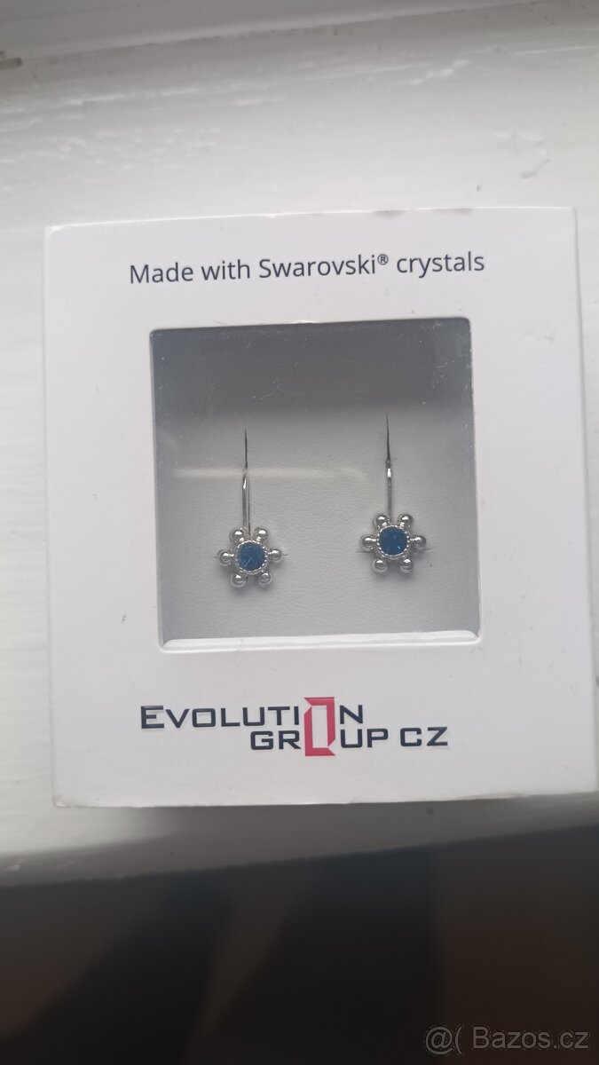 Dětské stříbrné náušnice Swarovksi