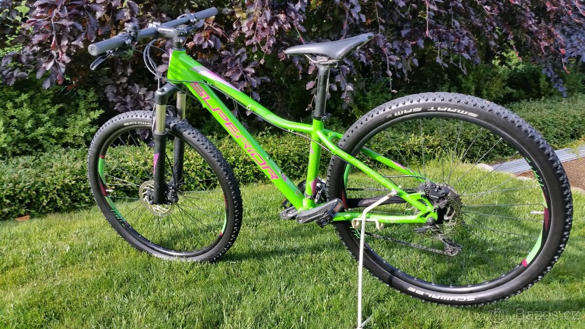 SUPERIOR velikost XS kola 27,5 po servisu, nájezd 400km