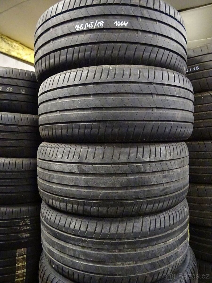 Letní pneu Bridgestone, 245/45/18, 4 ks, 4,5-5 mm
