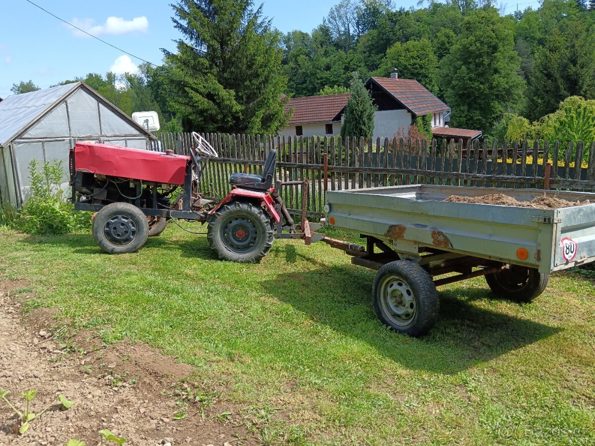Traktor domácí výroby motor Škoda