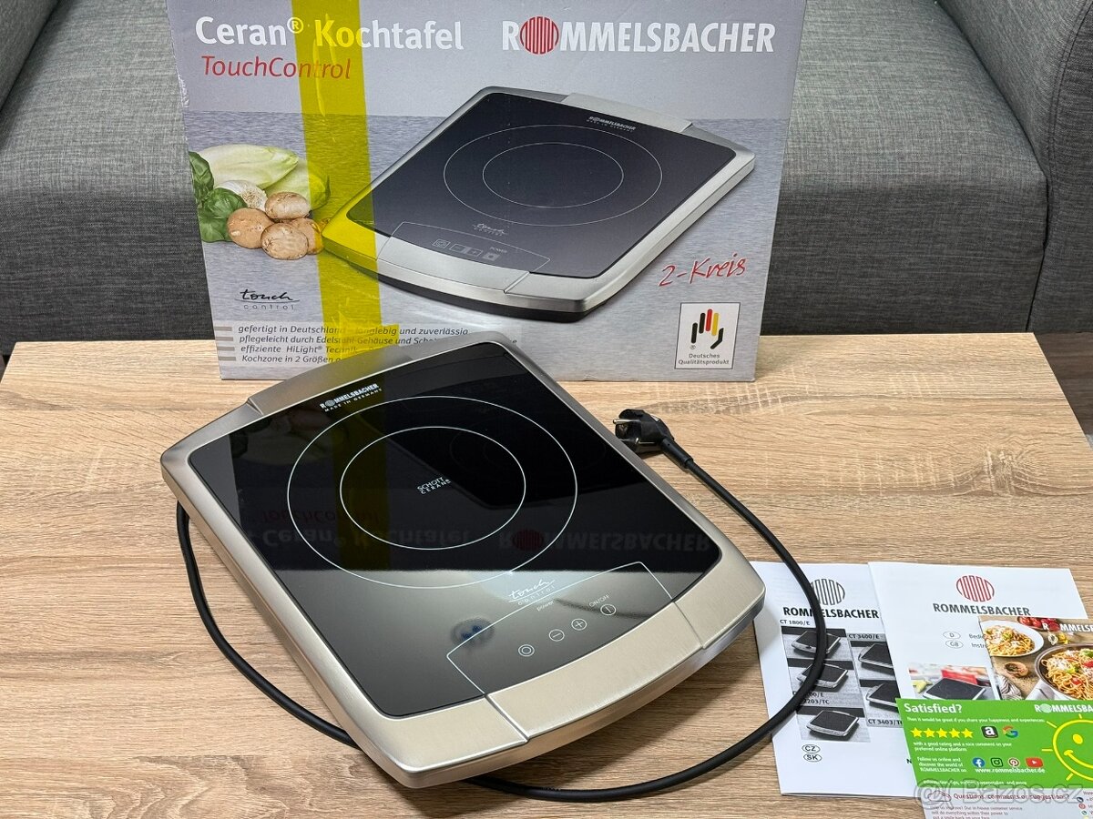 Nový sklokeramický vařič Rommelsbacher CT 2203/TC 2200W