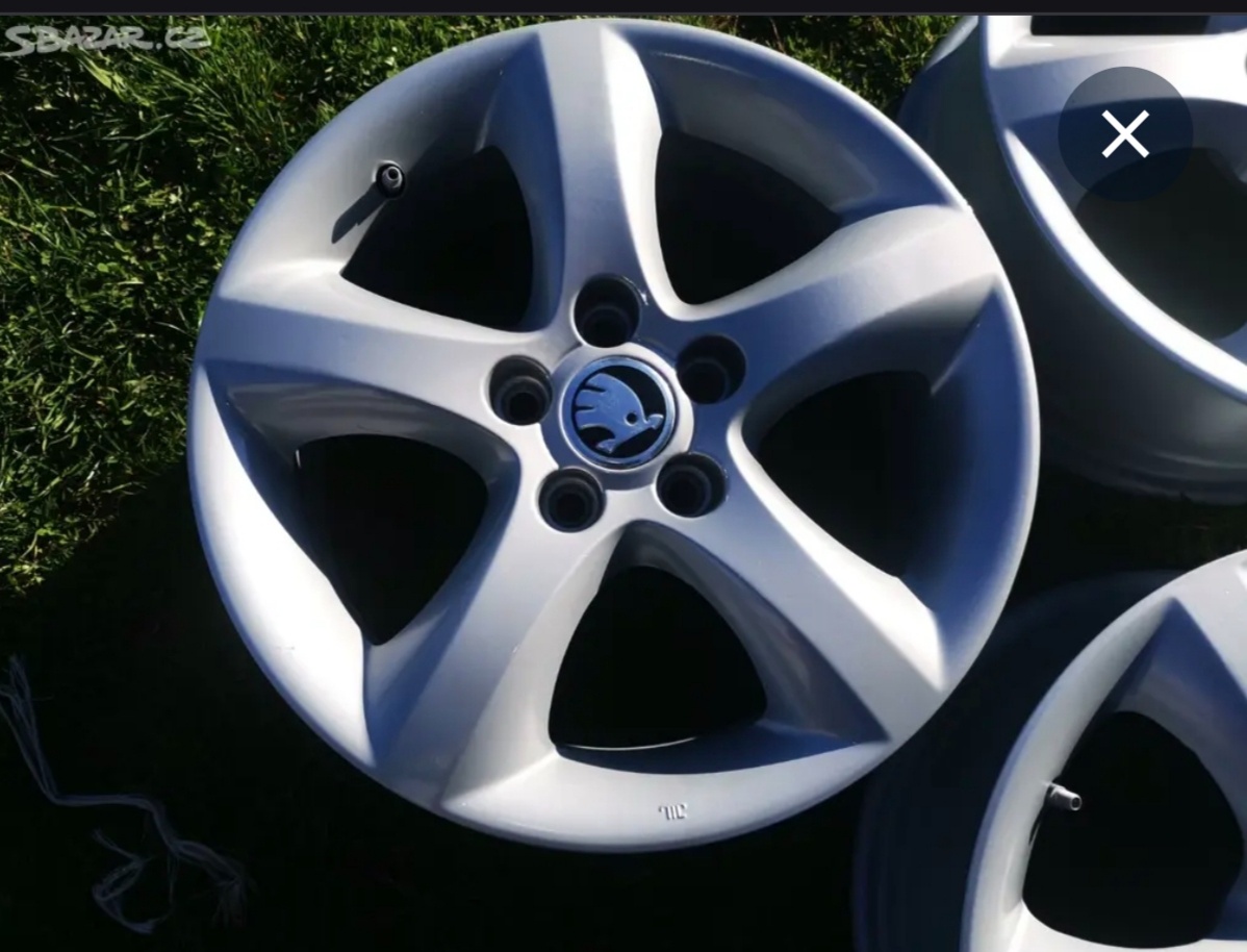 Alu disk originál Škoda 5x100 R15 (5J0601025A)